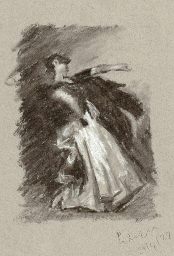 Copy of a drawing by John Singer Sargent by Emily Tellwright