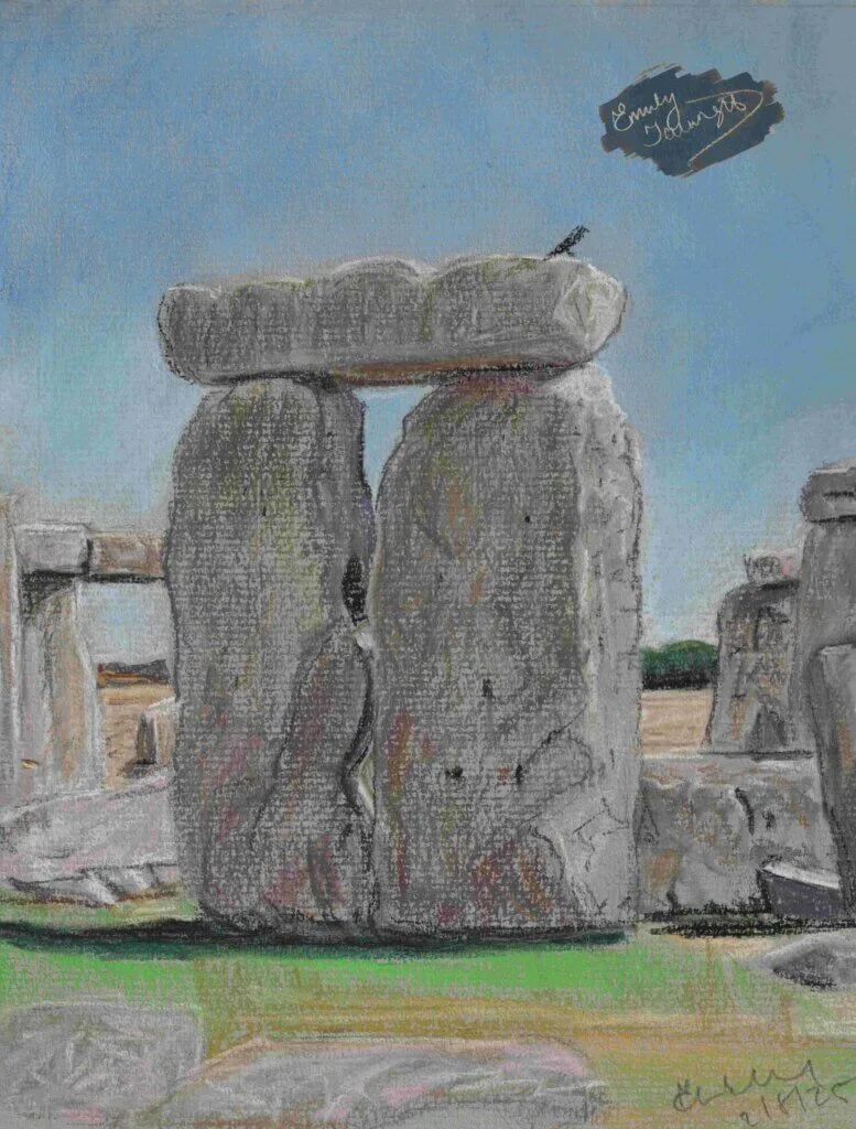 stonehenge by Emily Tellwright showing pastel art style